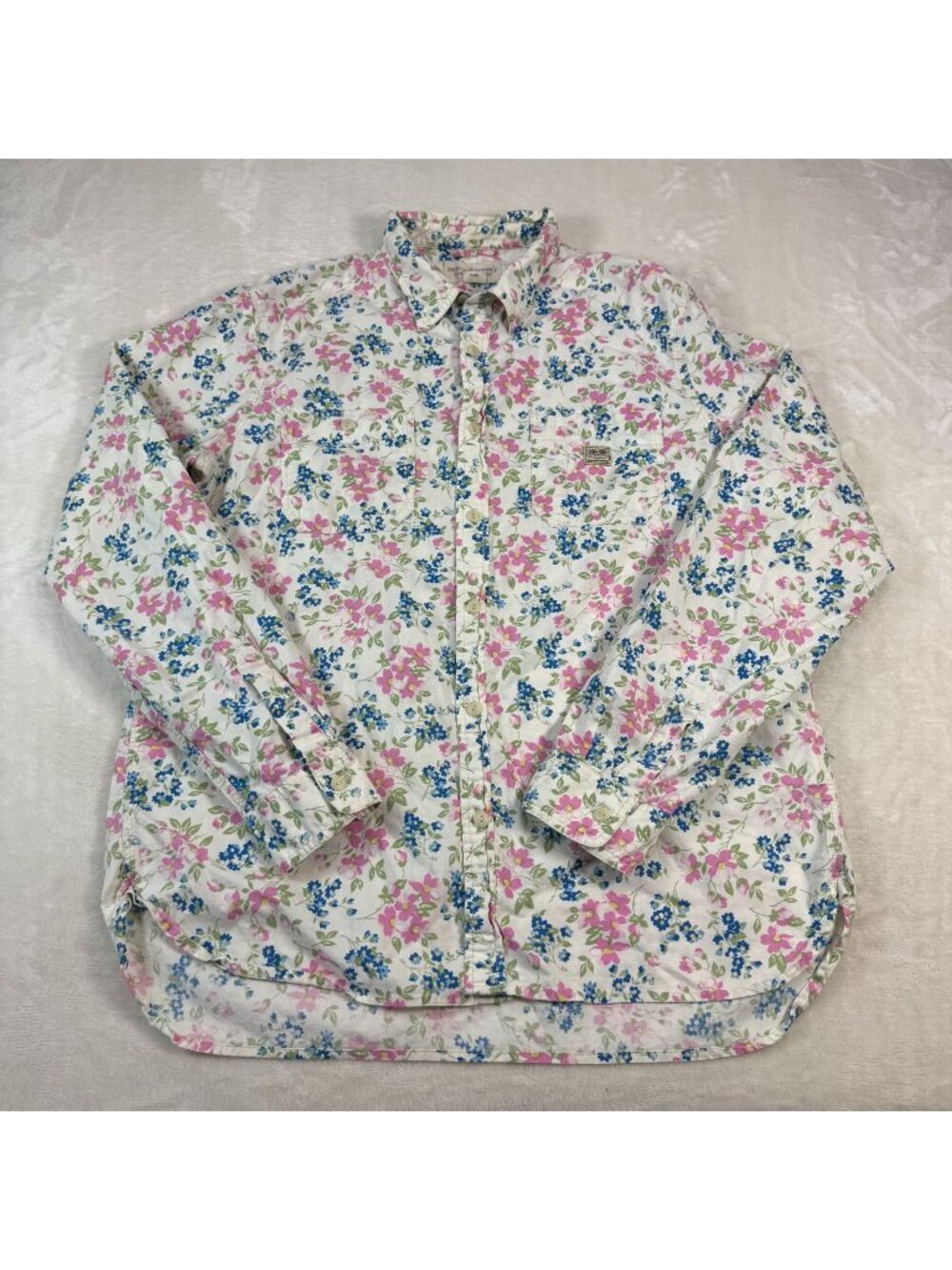 Denim & Supply Ralph Lauren Floral Button Down Tunic Shirt Womens XL Long Sleeve